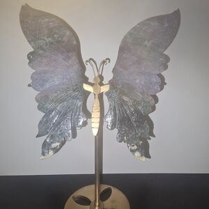 Elegant Butterfly Sculpture in Gold and Purple